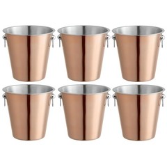 OCS Parts 6-Pack 8.5″ 4-Quart Bronze Wine and Champagne Cooler Ice Bucket