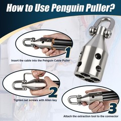 New Penguin Puller Sr, Wire Pulling Head for Electricians (69700), silver