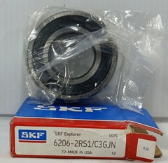1 NEW SKF 6206-2RS1/C3GJN 30X62X16 DEEP GROOVE BALL BEARING NIB ***MAKE OFFER***