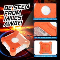 NEW MARCALA 3-Pack LED Road Flares w/ Batteries – 3 Bonuses Included!
