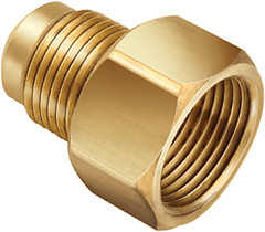 JB INDUSTRIES UR3-86 Brass Tube Fittings Adapter 1/2 inch Female Flare x 3/8 inc
