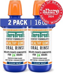 TheraBreath Healthy Gums Oral Rinse, Antigingivitis, 16 Fl Oz (Pack of 2)
