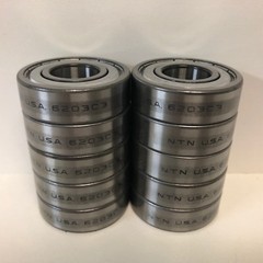 QTY. OF 10 BRAND NEW MADE IN USA! NTN BALL BEARINGS 17X40X12MM 6203C3 / 6203ZZC3