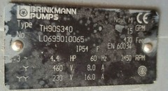 1 NEW BRINKMANN TH90S340 IMMERSION PUMP 4.4 HP NNB ***MAKE OFFER***