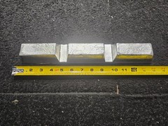Aluminum Alloy Ingot ME251645 ATS-98S 7.25 Lbs 13.5″ L x 1.5″ H x 1.5″ W Silver