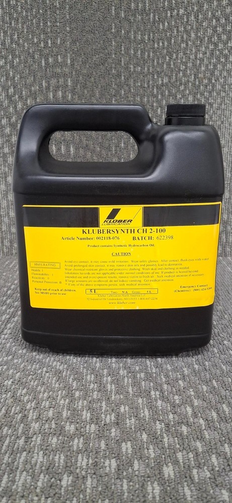 KLUBER Lubrication Klubersynth CH 2-100 N Synthetic Oil 5L