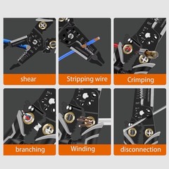 Multipurpose Crimper Pliers Insulated Wire Electrical Wire Stripping Cutter Tool