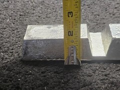 Aluminum Alloy Ingot ME251645 ATS-98S 7.25 Lbs 13.5″ L x 1.5″ H x 1.5″ W Silver