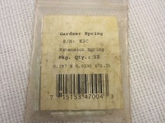 GARDNER E3C EXTENSION SPRING 0.187 X 0.0230 X 1.75 (12 PCS)