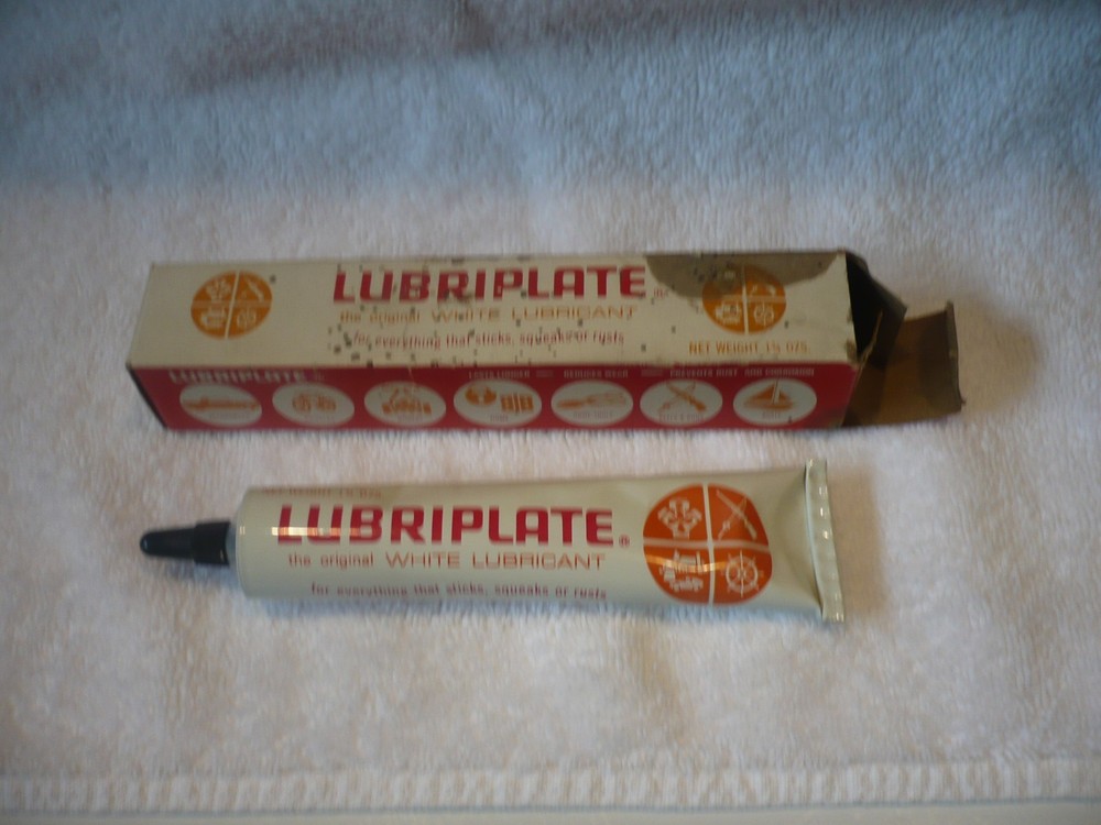 vintage tube of Lubriplate THE ORIGINAL WHITE GREASE with original box free ship