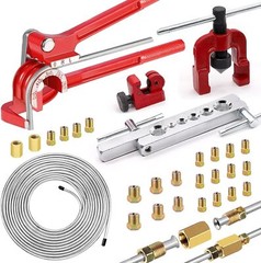 26Pack 3/16 Inch Brake Line Kit Include 25 FT Zinc-Plated Brake Lines with Fitti