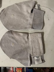 CL1390 Pearl Grey 6 in Split Leather Spat with 8 in Flare