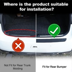 Car Rear Bumper Protector, 42inch x3.4inch Car/SUV Universal Rubber AntiScrat…