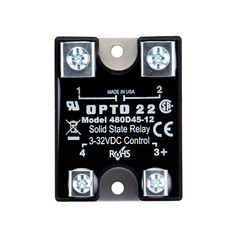 OPTO-22 480D45-12 480 VAC, 45 Amp, DC Control Solid State Relay (SSR), Transient