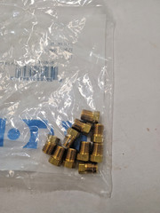 100 x .3 Flare Brass Tube Nut 3/16 OD 3/8-24 thread 9/16 OAL 1007060 QTY 10