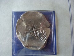 1641 Spanish/Mexico 8 Reales Shipwreck large Silver coin. Treasure Concepcion