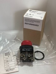 ALLEN BRADLEY 800H-R6A PUSHBUTTON BOOTED RED 1NO/1NC SERIES F