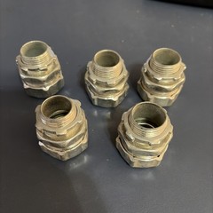Liquid Tight Connector 3/4”Alum Straight New Old Stock Lot Of 5 FREE SHIPPING