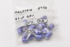 Malaysia 8425 Capacitors 47uF 63V Qty.25