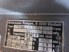 GILDEMEISTER TWIN 32 BRINKMANN PUMPEN COOLANT PUMP TC150/430-B3XZ