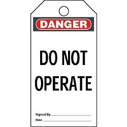 Panduit PVT-41 Identification Tag Do Not Operate