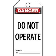 Panduit PVT-41 Identification Tag Do Not Operate