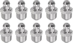 10Pcs 304 Stainless Steel Straight Hydraulic Grease Fitting 1/8-27inch Thread