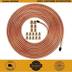 MuHize Upgraded Brake Line Tubing Kit – 25 Ft. of 3/16 Copper Coated Flexible 25