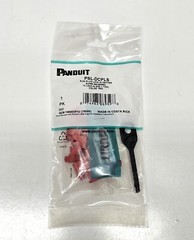 10 Pack Panduit PSL-DCPLS RJ45 Plug Lock-In Devices & 1 Tool RED Super Recessed