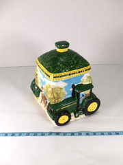 John Deere Large Cookie Jar Deer Scenery Tractors