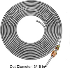 25Ft 3/16 Inch Brake Line Kit – Zinc Coated Double-Walled Steel Brake Tubing wit