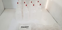 3VFD6 DISPENSING BOTTLES, LDPE, 8 FL OZ-250ML CAPACITY (LOT OF 12) NNB