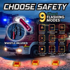 NEW MARCALA 3-Pack LED Road Flares w/ Batteries – 3 Bonuses Included!