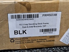 Uplift Desk FRM503B V2 2-Leg Standing Desk Frame Feet & Side Brackets T27 Black