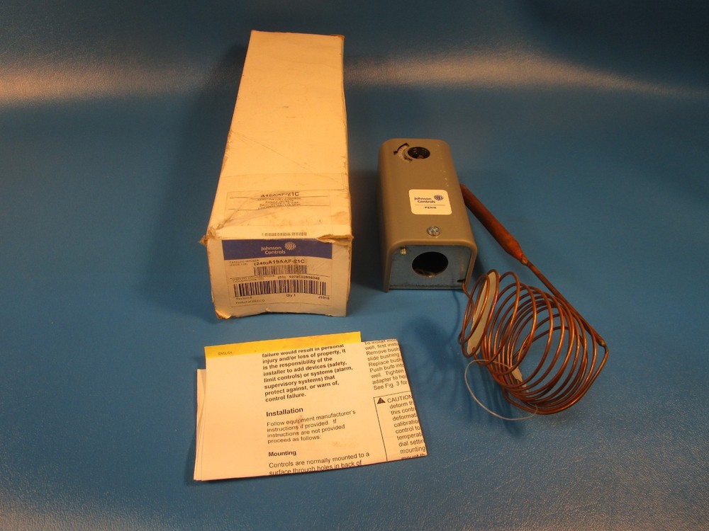 Johnson Controls A19AAF-21 C, REMOTE BULB TEMP CONTROL. 6 CAP. SPDT. NEMA 1. 3/8