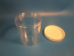 LOT OF 24 Qorpak PLC-03729 Jar, Plastic, Wide Cap, 16 oz Clear Polystyrene Jar