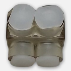NEW BOX OF 2 PANDUIT PCSB2/0-2S-6 CLEAR INSULATED ALUMINUM CONNECTOR