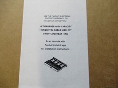 PANDUIT NM1 19″ Horizontal Cable Management Rack Mounted Dual Sided.