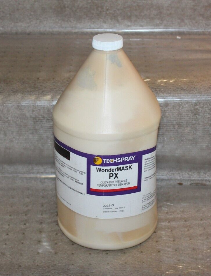 Techspray 2222-G Solder Mask, WonderMASK PX, Fast-Dry, Peelable, 1 Gallon