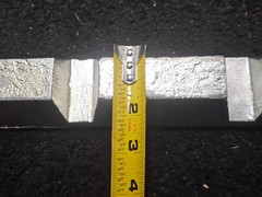 Aluminum Alloy Ingot ME251645 ATS-98S 7.25 Lbs 13.5″ L x 1.5″ H x 1.5″ W Silver