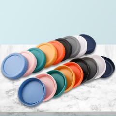 5Pcs Mason Jar Lids, Regular Mouth 86mm Storage Lids Silicone Ring, Pink