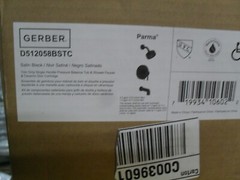 Gerber Danze D512058BSTC Parma Tub and shower trim w/2.0 shower head Satin Black