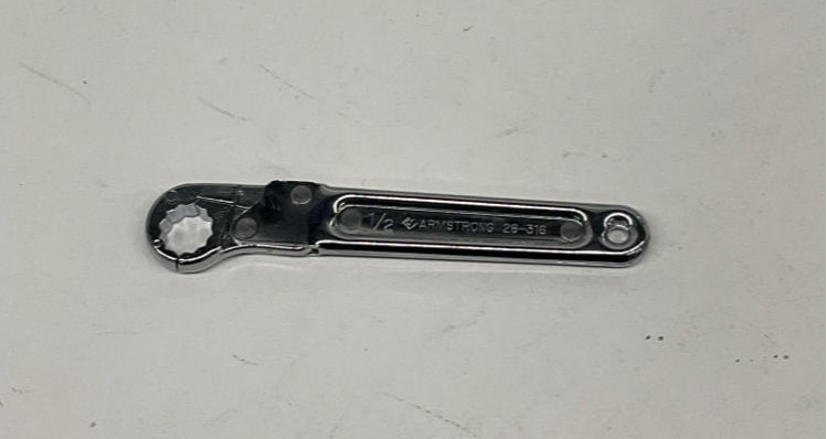 Armstrong 28-316 1/2” Chrome Flare Nut Ratchet Wrench