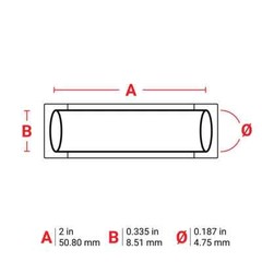 Brady B33 Wire Marker Sleeve Polyolefin Heat Shrink 2″ x 0.187″ Roll 750