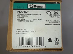 Lot of 50 PANDUIT P4-56R-T Ring Terminal Connector 5/16 Stud Circular 4 AWG