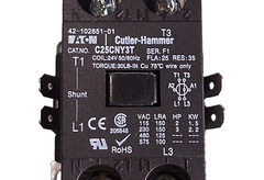 EATON CUTLER HAMMER C25CNY3T CONTACTOR 1P W/SHUNT FLA 25 RUUD 42-102851-01 OEM