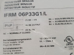BAUMER IFRM 06P33G1/L INDUCTIVE SENSOR PNP NC 12-30VDC NIB