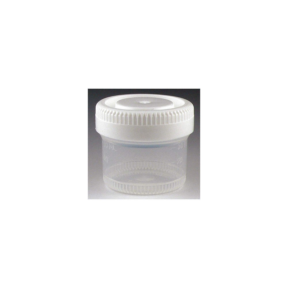 GLOBE SCIENTIFIC Airtight Jar,40 mL,42.5 mm H,White,PK600 46AX26