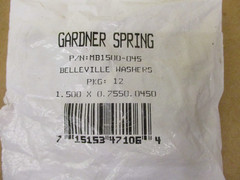 New Open Box of 12 Bags Gardner Spring MB1500-045 1.500 x 0.7550 .0450 52601IPL