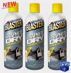 3 Blaster Industrial GRAPHITE DRY LUBRICANT Film Lube Aerosol Extreme Temp 5.5oz